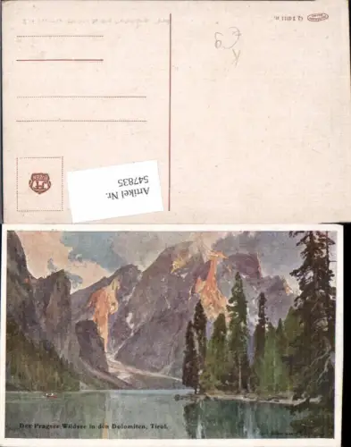 547835,Trentino Bolzano E. Harrison Compton Prags Pragser Wildsee Dolomiten