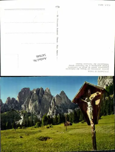 547846,Trentino Bolzano Dolomiti di Fassa Kreuz Wegkreuz Sexten