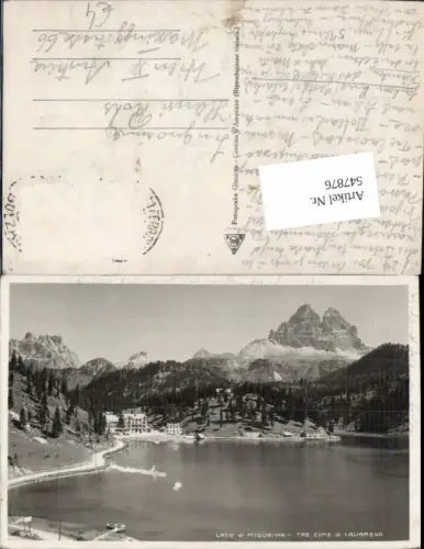 547876,Trentino Bolzano Lago di Misurina Lavaredo Cortina