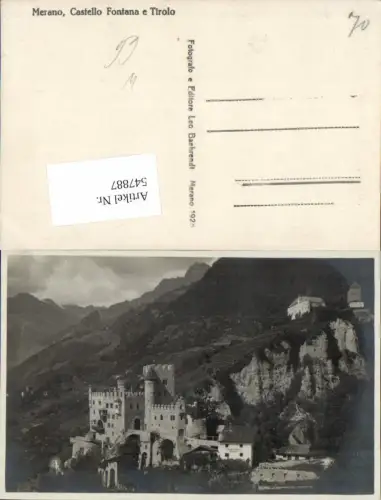 547887,Trentino Bolzano tolle Foto-AK Meran Merano Schlos Tirol Tirolo