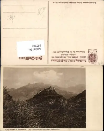 547900,Trentino Trento Burg Persen Suganertal Pergine Valsugana pub Der Krieg in Postkarten
