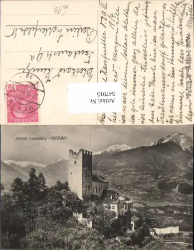 547915,Trentino Bolzano tolle AK Schloss Lebenberg b. Meran Merano