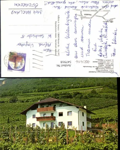 547918,Trentino Bolzano tolle AK Plonhof Tramin an der Weinstraße Ferienwohnung