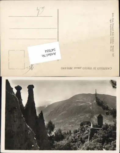 547934,Trentino Bolzano tolle Foto-AK Schloss Tirol Meran Merano Tirolo pub Stricker