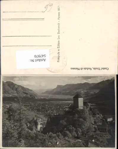 547970,Trentino Bolzano Foto-AK Tirol Tirolo Schloss Meran Merano pub Baehrendt