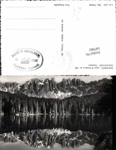 547982,Trentino Bolzano Dolomiten Lago di Carezza Karersee Schlern