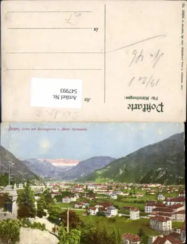 547993,Trentino Bolzano Bozen Gries m. Rosengarten Hotel Germania