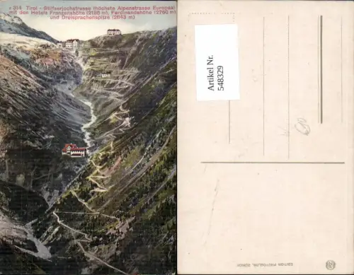 548329,Trentino Bolzano Stilfserjoch Strasse Sulden Trafoi Ferdinandshöhe