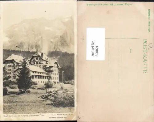 550021,Trentino Bolzano Hotel Karersee Latemar Dolomiten Welschnofen