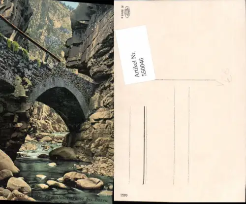 550046,Trentino Bolzano Eggental b. Bozen Eggentalerstrasse Brücke