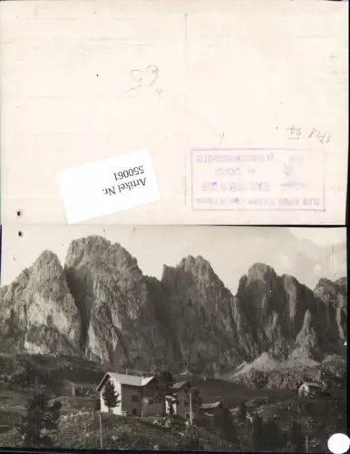 550061,Trentino Bolzano Foto-AK Regensburgerhütte b. Gröden Dolomiten