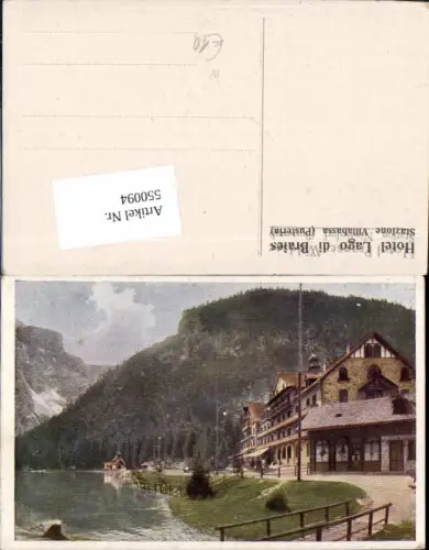 550094,Trentino Bolzano tolle Künstler AK Prags Pragser Wildsee