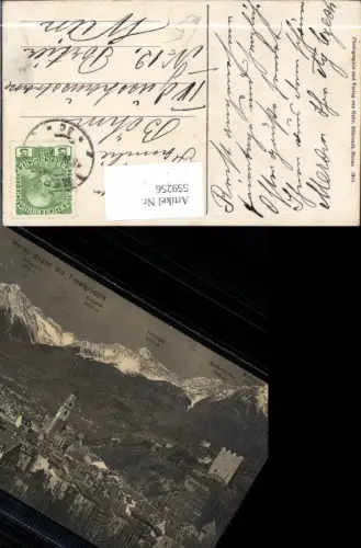 559256,Italy Meran Merano geg. d. Texelgruppe Gipfelkarte