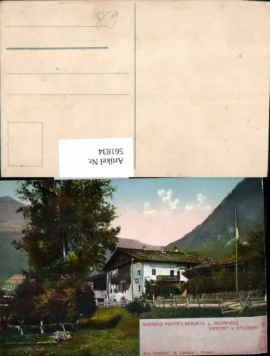 561834,Trentino Bolzano Andreas Hofer Sandhof in Passeier Meran Merano St. Leonhard