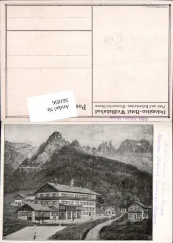 561856,Trentino Bolzano tolle AK Blumau b. Bozen Hotel Weißlahnbad Dolomiten