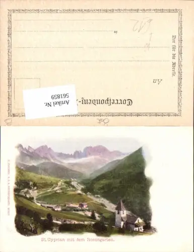 561859,Trentino Bolzano St. Cyprian m. Rosengarten Zyprian Tiers