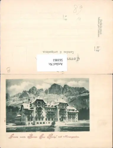 561861,Trentino Bolzano Gruß aus Karersee Hotel Latemar Welschnofen