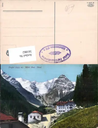 561862,Trentino Bolzano Trafoi Hotel Post Tirol pub Amonn M 5778 n