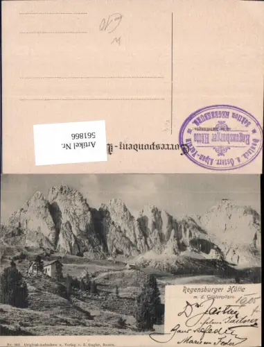 561866,Trentino Regensburger Hütte Geislerspitzen Tiers Gröden St. Ulrich pub Gugler 663