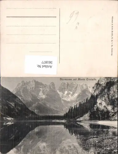 561877,Trentino Bolzano Dürrensee Monte Cristallo Cortina