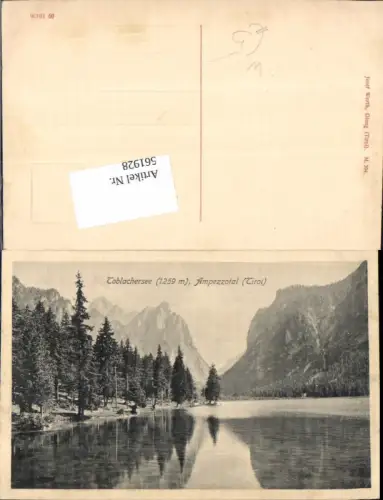 561928,Trentino Bolzano Toblach Toblachersee Ampezzo Cortina
