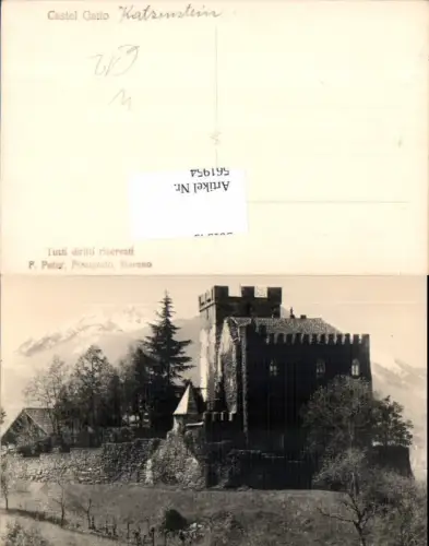 561954,Trentino Bolzano tolle Foto-AK Katzenstein b. Catto Meran Merano