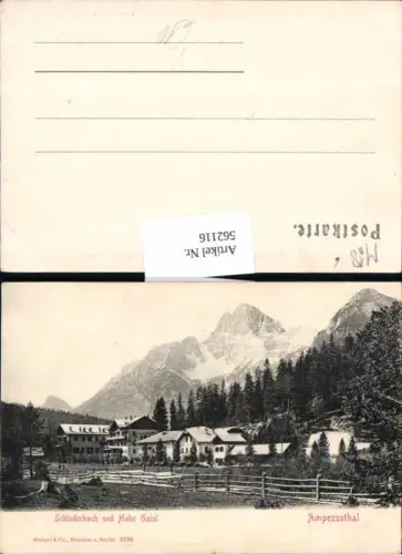 562116,Trentino Bolzano Schluderbach Ampezzothal pub Stengel Co. 2794