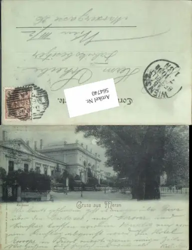 564740,Mond Lithographie Meran Merano Kurhaus pub Römmler e Jonas 2589 bng