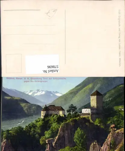 578696,Trentino Meran Merano Burg Tirol m. Ortler Südtirol Tyrol