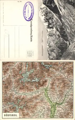 585403,Klapp Landkarten AK Stilfersjochstrasse Trafoi Sulden Stilfserjoch Franzenshöhe Trentino