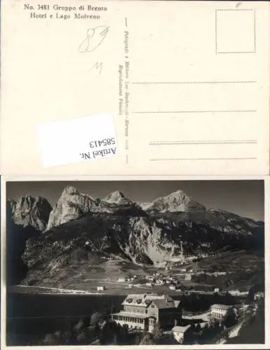 585413,Trentino Bolzano Brenta Hotel Lago Molveno Dolomiten