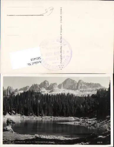 585418,Trentino Bolzano Lago di Carezza Catinaccio Dolomiten