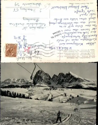 585444,Trentino Bolzano Val Gardena Gröden Siusi Seis am Schlern Dolomiten Skilift Lift