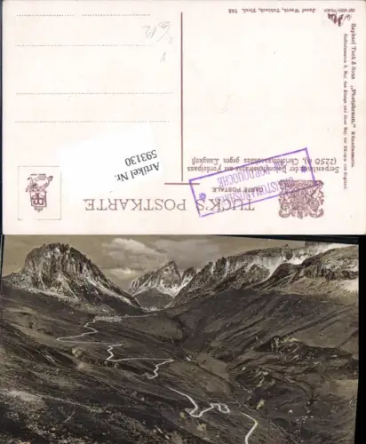 593130,Serpentinen Pordoipass Toblach Postablage Christomanoshaus Welschnofen Trentino