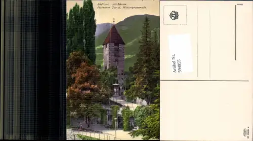 594955,Trentino Bolzano Südtirol Alt Meran Merano Passeier Tor Winterpromende