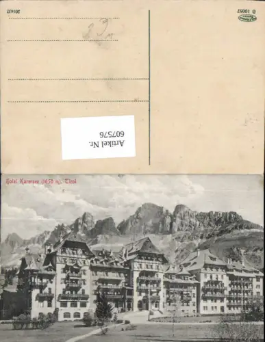 607576,Trentino Bolzano Hotel Karersee Welschnofen