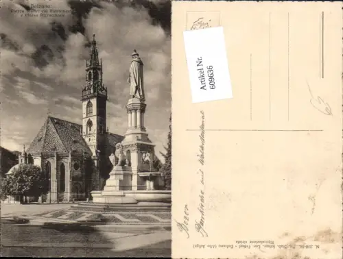 609636,Trentino Bozen Bolzano Piazza Walter col Monumento