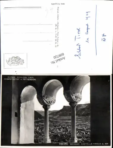 609720,Trentino Meran Merano Schloss Tirol Bogenfenster Rittersaal Tirolo