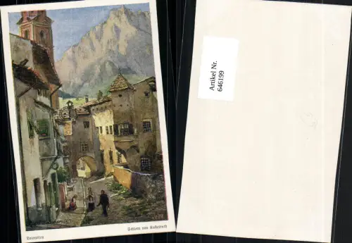 646199,Druck REPRO Dolomiten Schlern v. Kastelruth Castellrotto sign. Hofecker Trentino