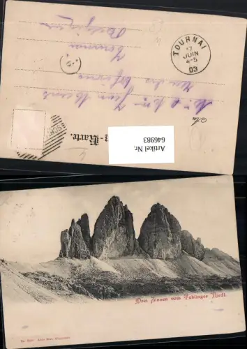 646983,Drei Zinnen v. Toblinger Riedl Dolomiten Toblach Trentino Südtirol Sexten Sesto