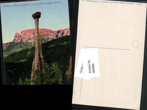 660986,Trentino Rittenbergbahn Bozen Bolzano Erdpyramide