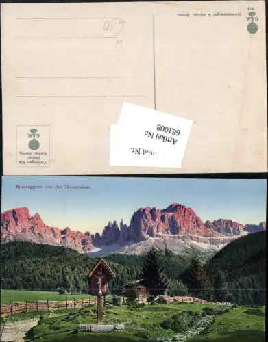 661008,Trentino Rosengarten v. d. Traumwiese Wegkreuz Bozen