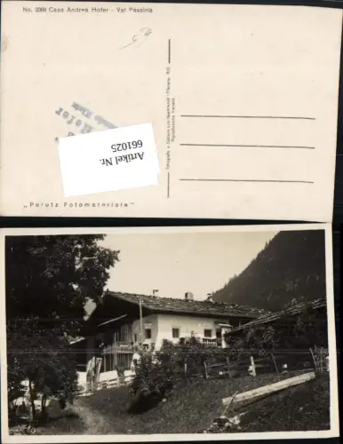 661025,Foto Ak Trentino Casa Andrea Hofer Val Passiria Meran