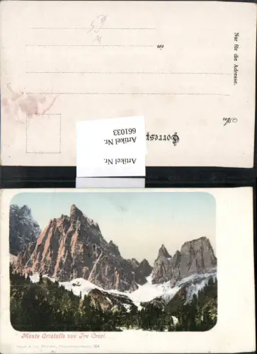 661033,Trentino Monte Cristallo v. Tre Croci Cortina d’Ampezzo