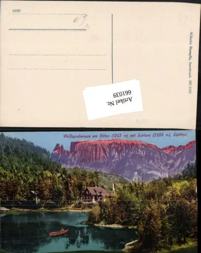 661039,Trentino Wolfsgrubensee a. Ritten mit Schlern Wolfsgruben Ritten