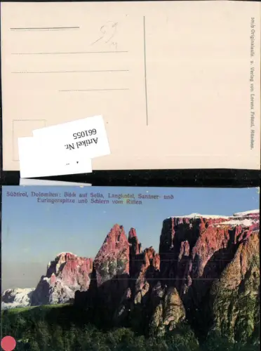 661055,Trentino Dolomiten Blick auf Sella Langkofel Santner-u. Euringerspitze Ritten