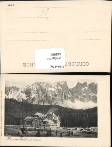 661063,Trentino Karersee-Hotel m. d. Latemar Welschnofen