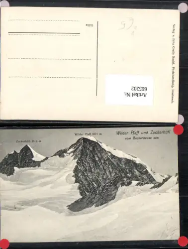 665202,Ridanna Wilder Pfaff u. Zuckerhütl v. Becherhaus Neustift pub Fritz Gratl