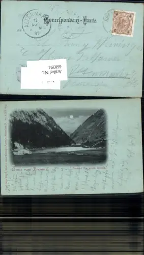 668394,Mond Lithographie Gruss vom Brenner Gries Brennersee pub Carl Otto Hayd 8192