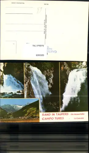 669369,Mehrbild Ak Sand in Taufers Campo Tures Le Cascate Wasserfall